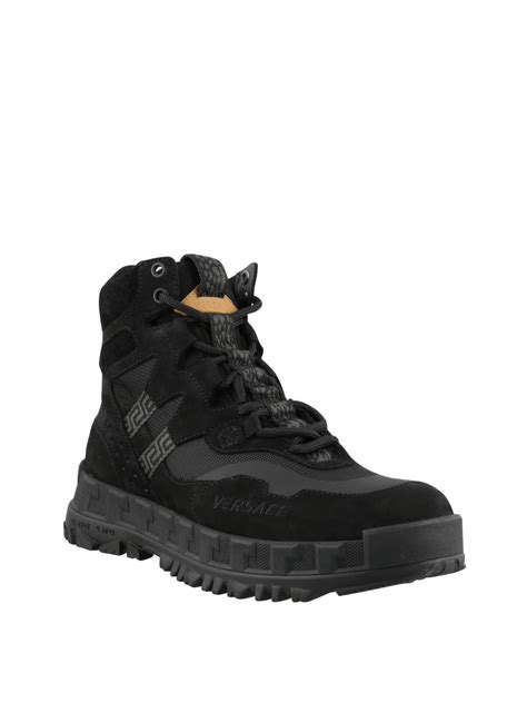 versace pacific leather hiking boots|Versace ladies boots.